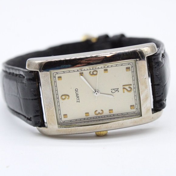 Vintage Paul Sebastian PS Watch Womens SIlver Tone Steel Rectangular Dial 90s - Picture 5 of 8
